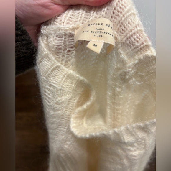 Sézane Dwee Jumper Ecru La Maille Sézane Sweater Size M - Picture 9 of 9